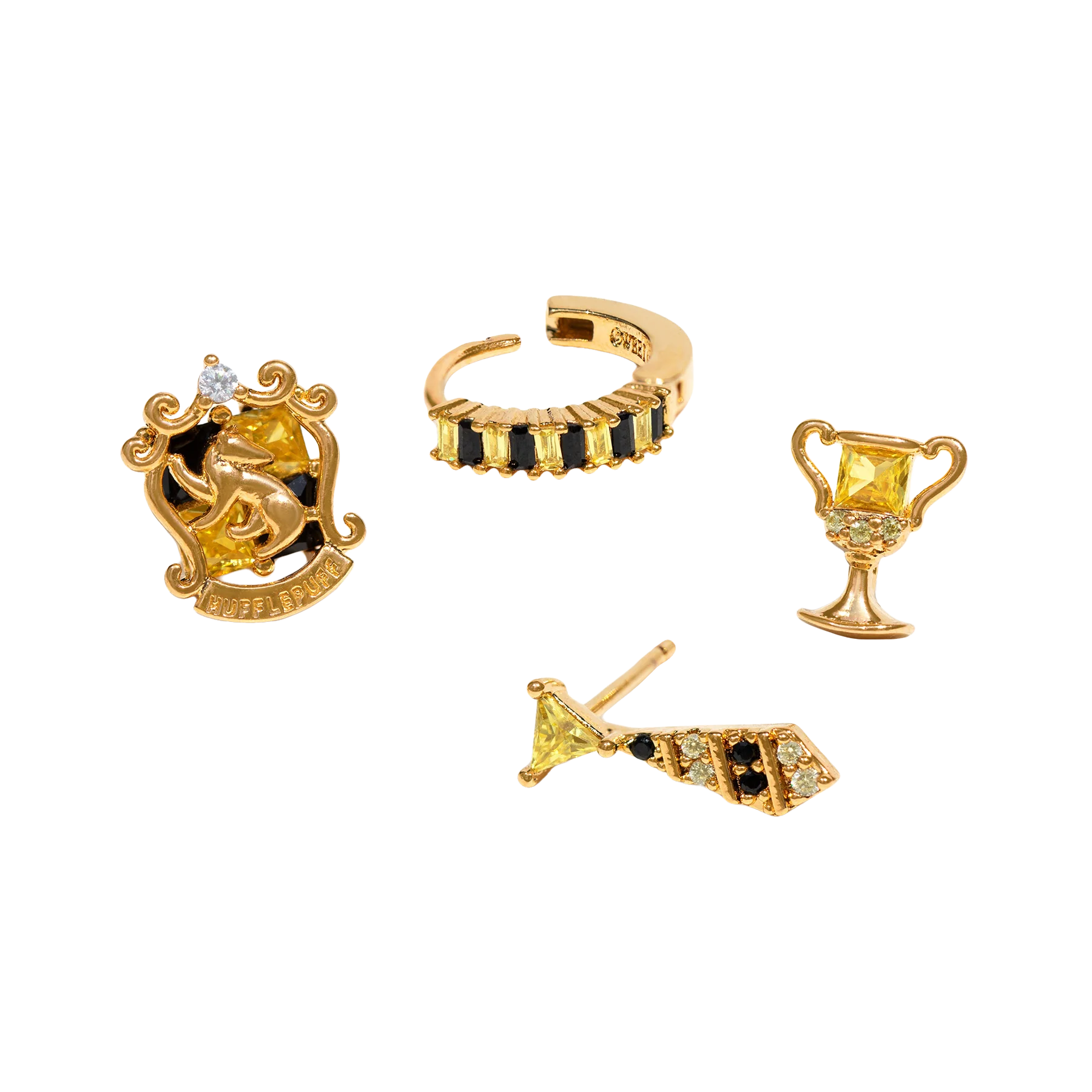 Girls Crew Hufflepuff House Earring Set