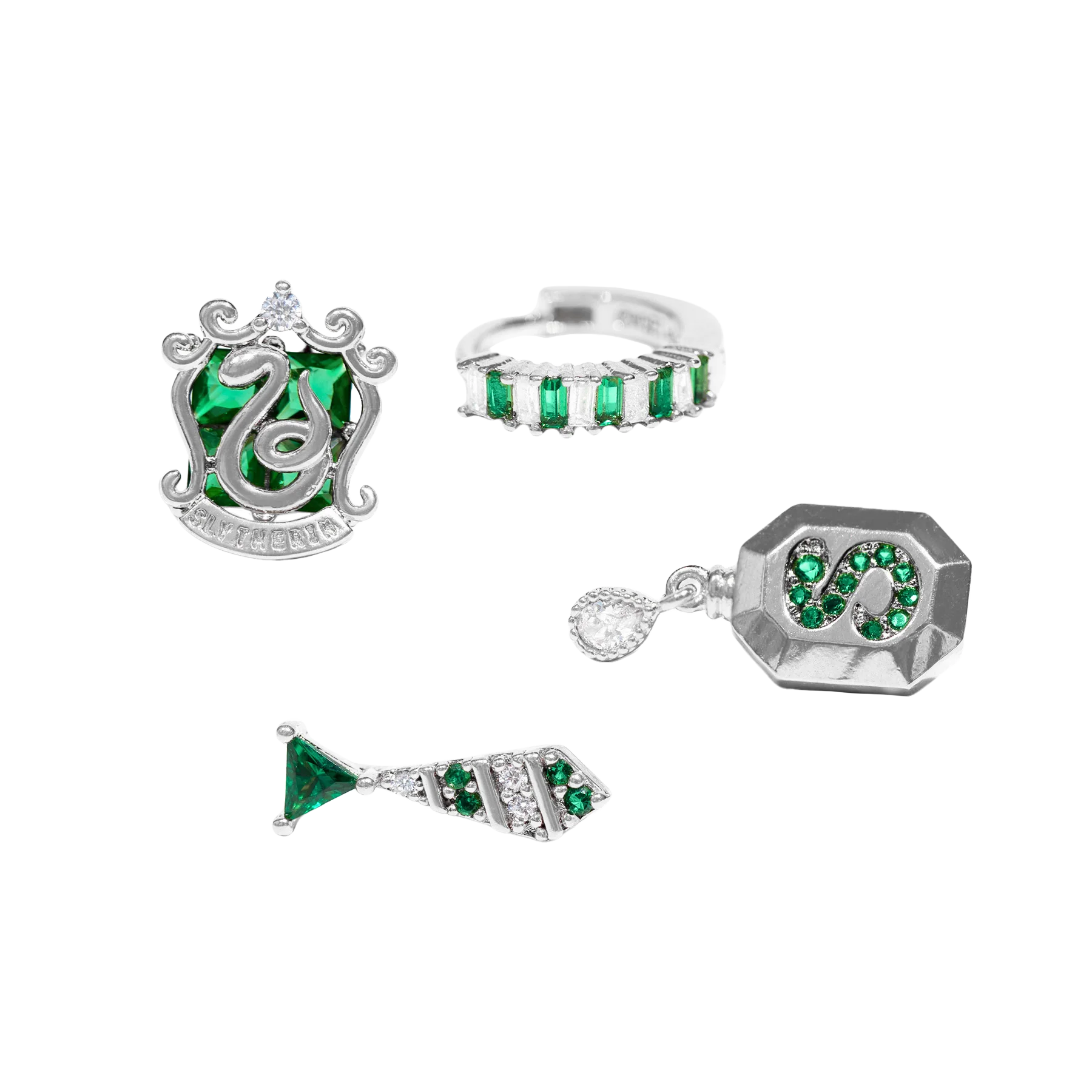 Girls Crew Slytherin House Earring Set