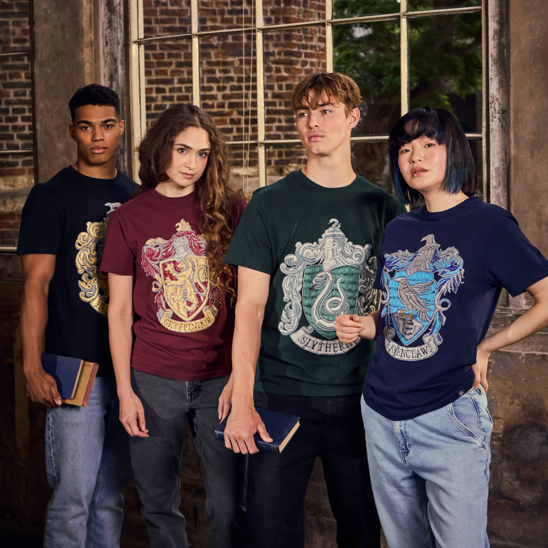 Slytherin Embroidery Print T-Shirt - Image 6