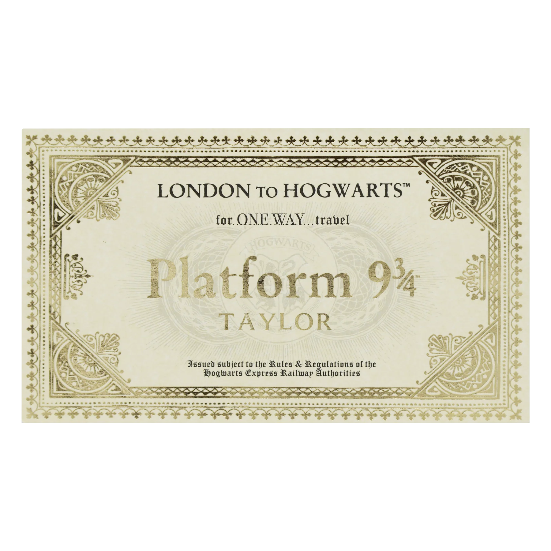Personalized Hogwarts Express Ticket - Image 2