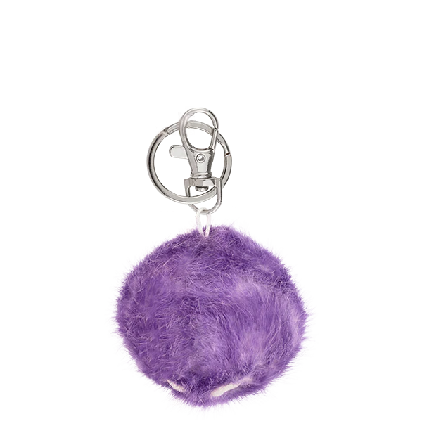 Purple Pygmy Puff Keyring - Image 2