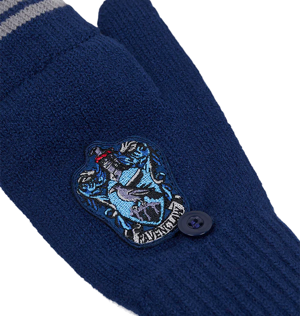 Ravenclaw Knitted Mitten Capped Gloves - Image 4